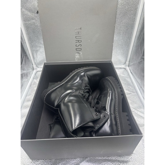 Thursday Boot Company Boots Men's Size 11 Black Leather Lace Up Side Zip - Picture 1 of 8